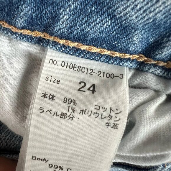 MOUSSY Vintage Women’s Straight Leg Jeans Blue Denim Japan Size 24 - Picture 4 of 7